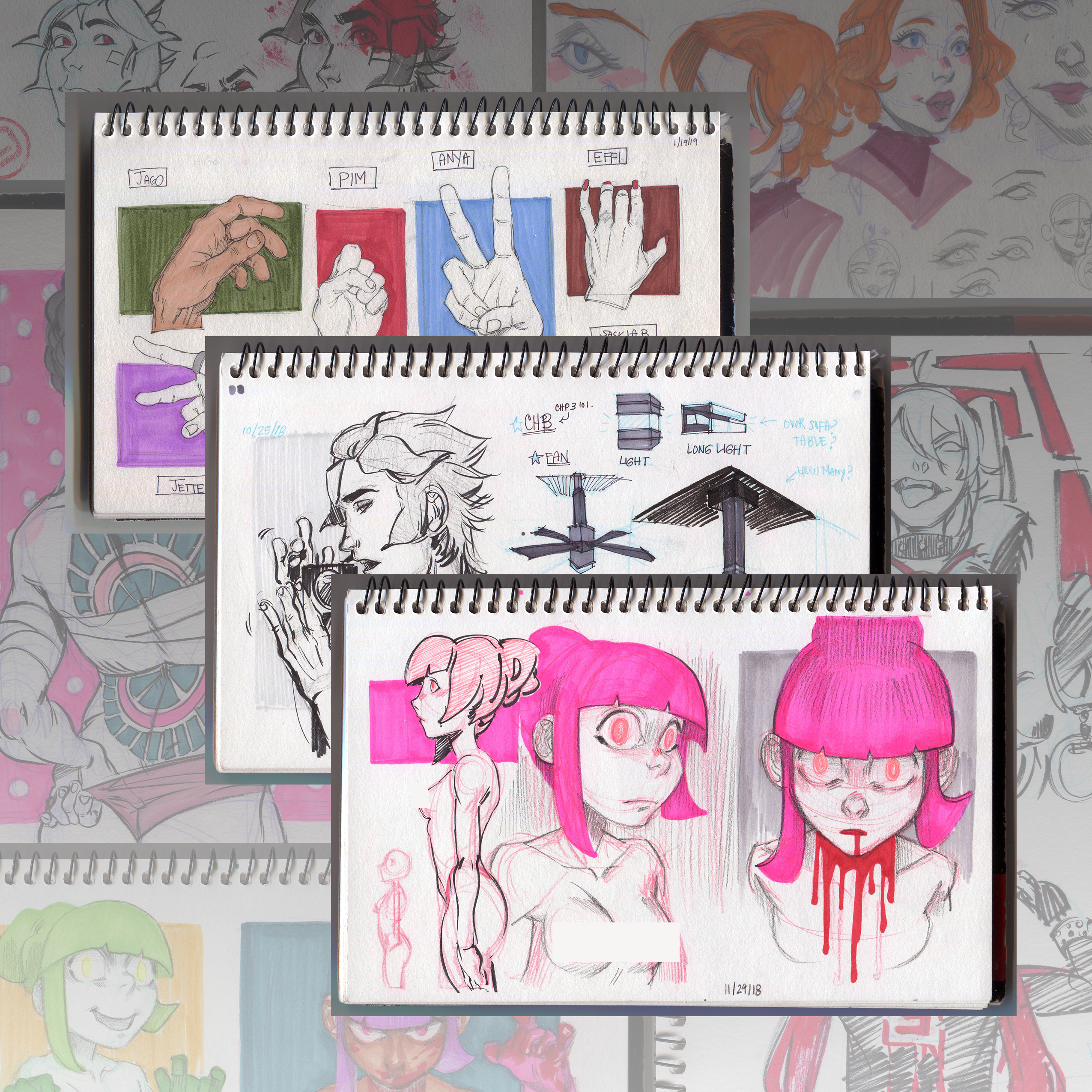 Digital Sketchbook Bundle (x6)