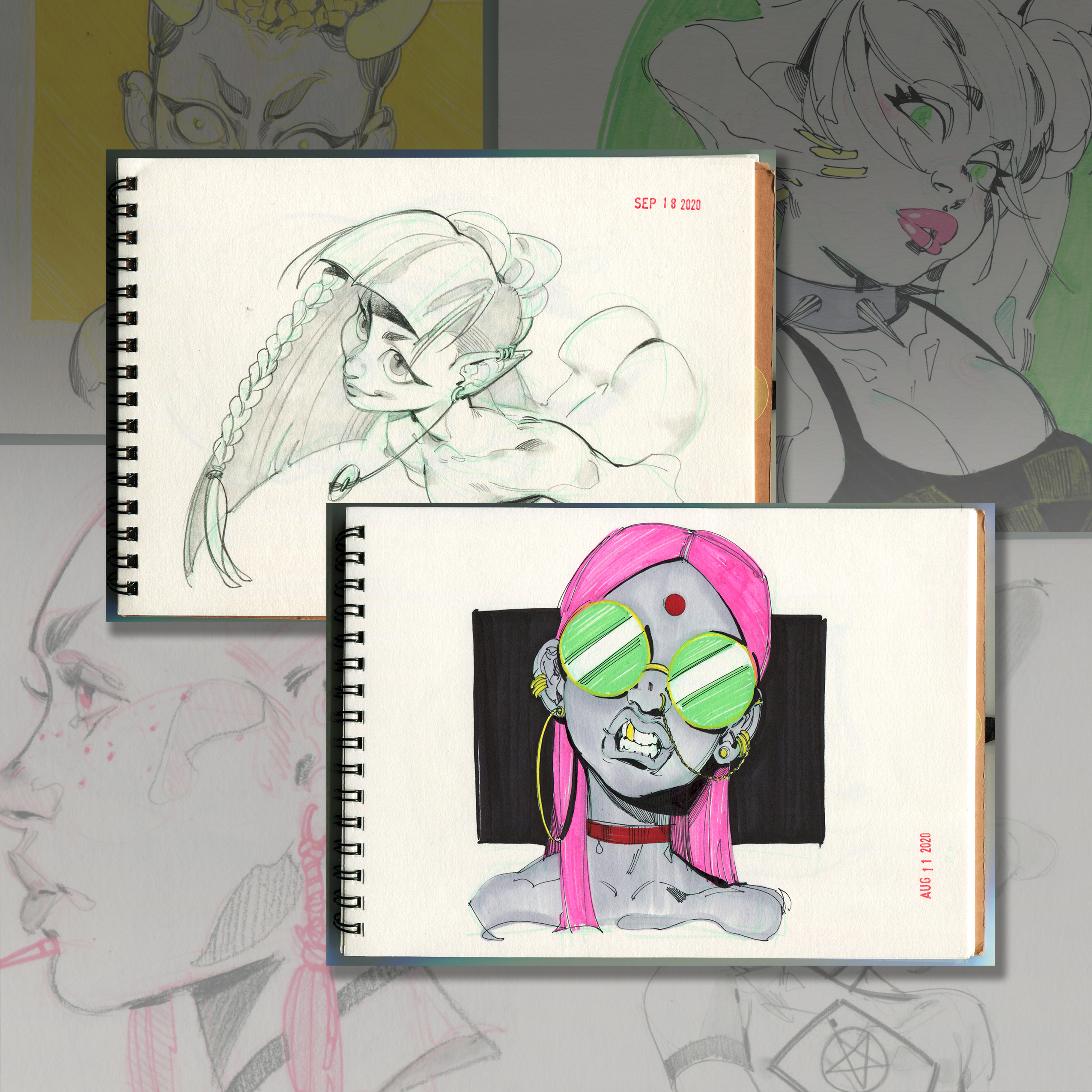 Digital Sketchbook Bundle (x6)